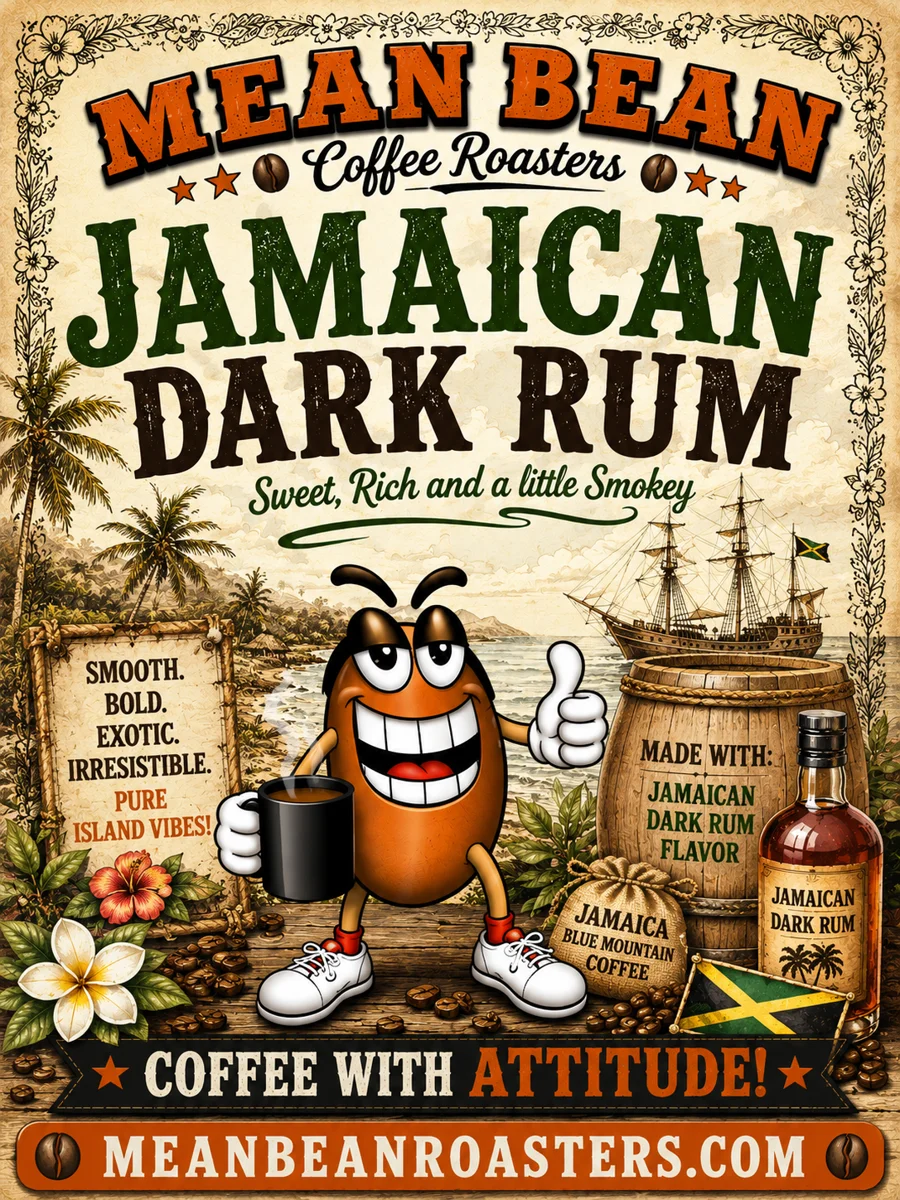 Jamaican Dark Rum - Mean Bean Flavored Coffee from Mean Bean Coffee Roasters