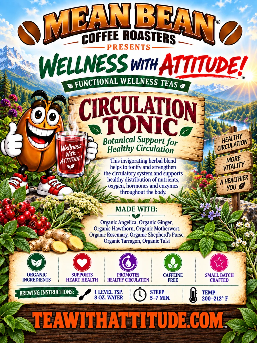 Zen Wellness Teas CIRCULATION TONIC Herbal Decaf