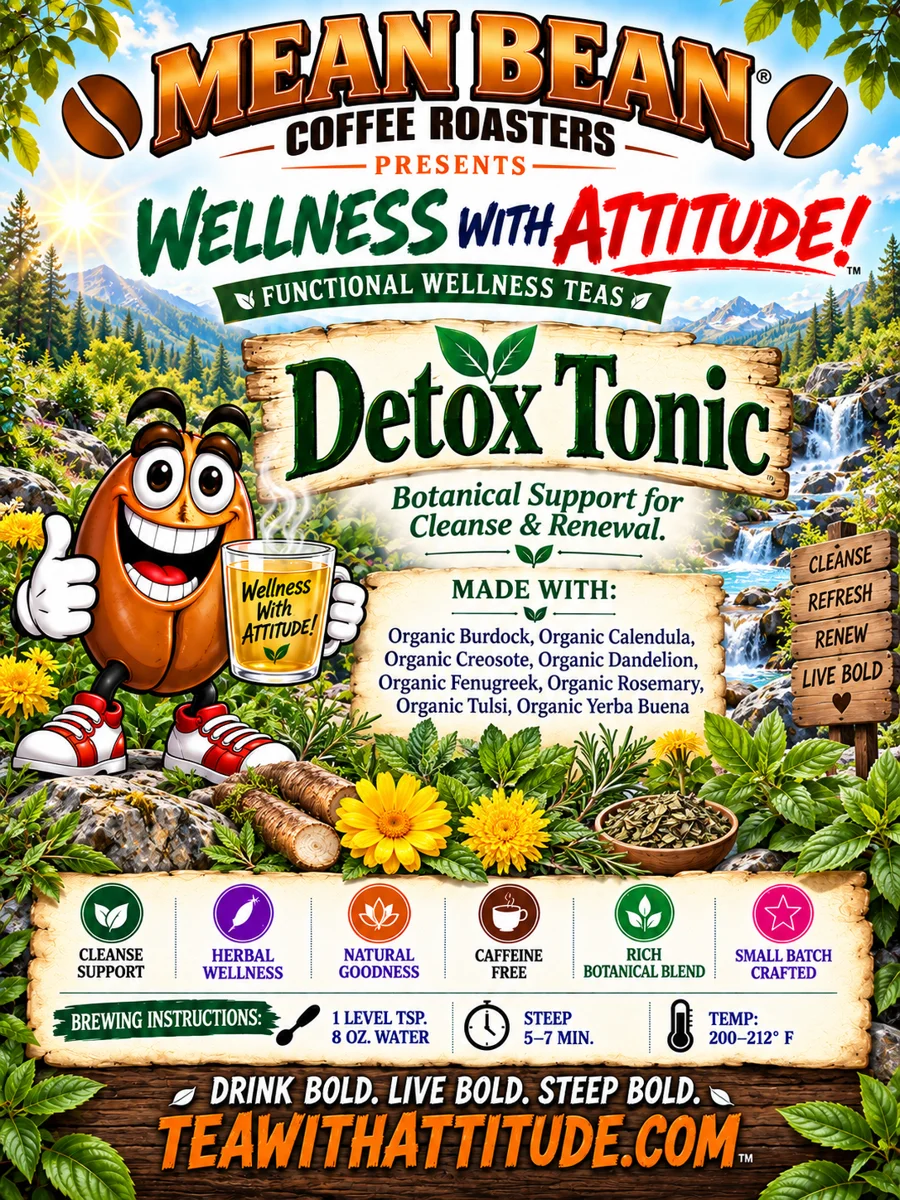 Zen Wellness Teas DETOX TONIC Herbal Decaf