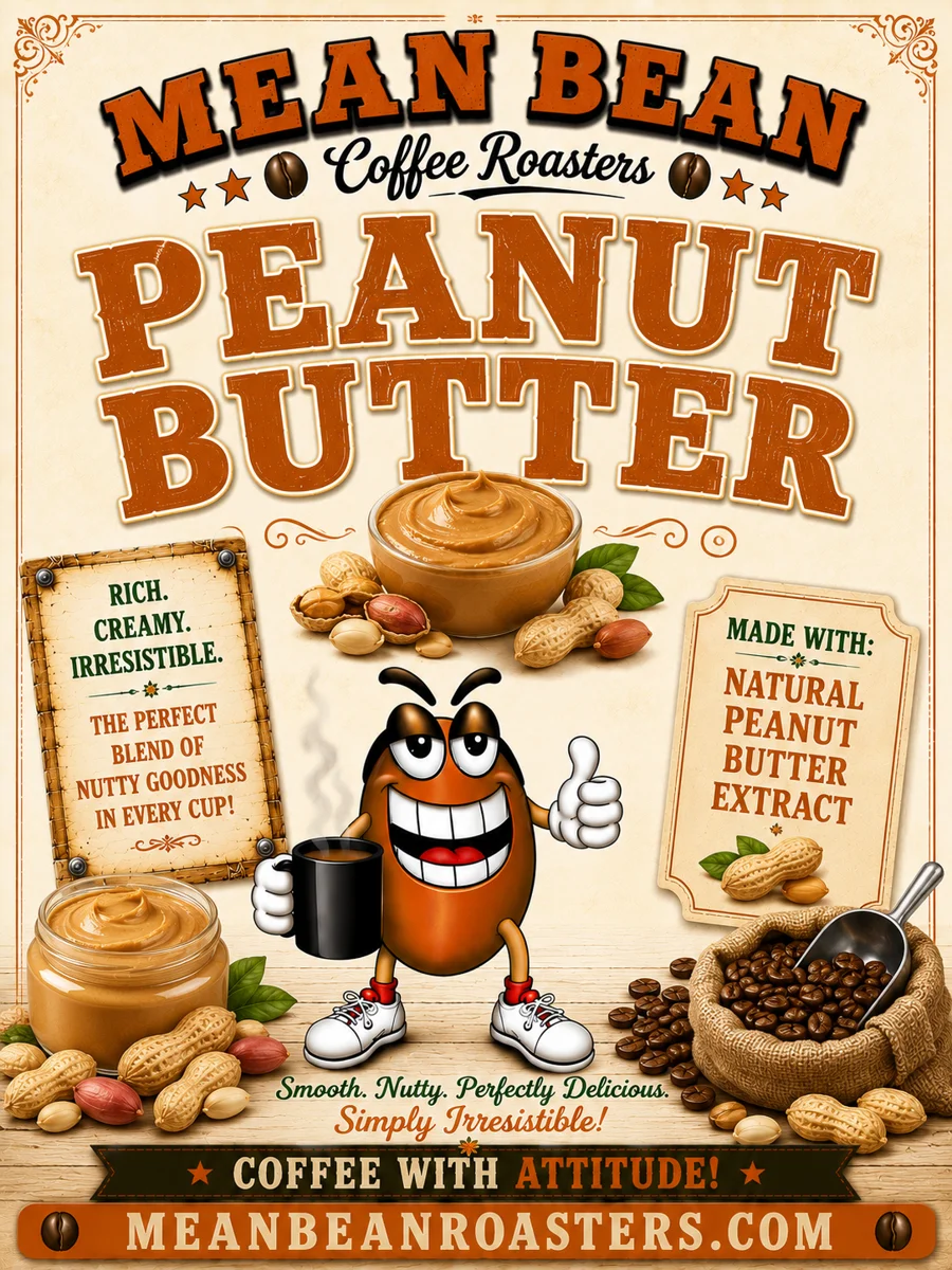 Peanut Butter - Mean Bean Flavored Coffee from Mean Bean Coffee Roasters