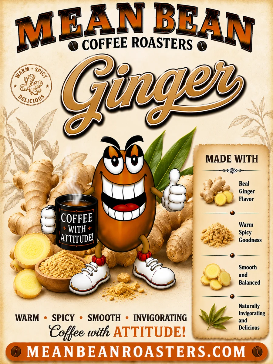 Ginger Flavored Coffee - Mean Bean Flavored Coffee from Mean Bean Coffee Roasters