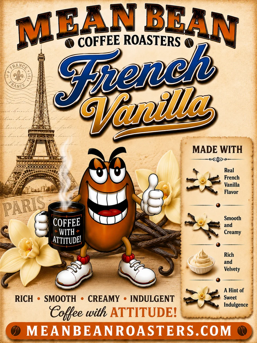 French Vanilla Flavored Coffee - Mean Bean Flavored Coffee from Mean Bean Coffee Roasters