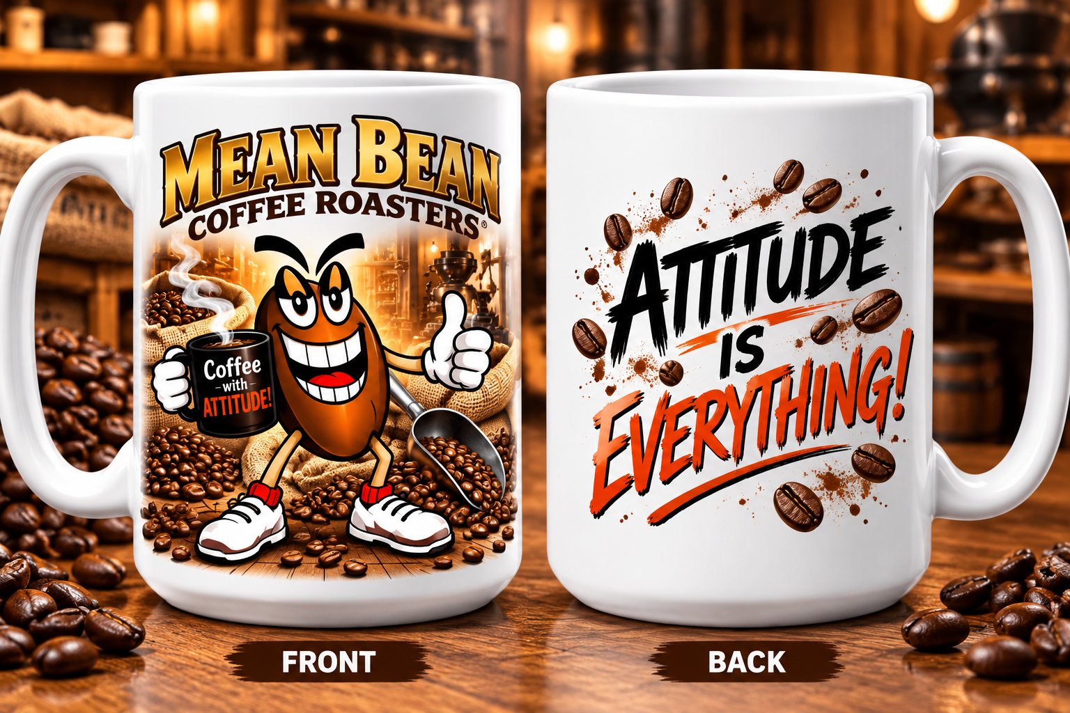 Mean Bean 15oz Ceramic Mug