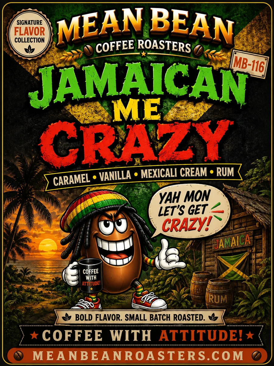 Jamaican Me Crazy - Mean Bean Flavored Coffee from Mean Bean Coffee Roasters