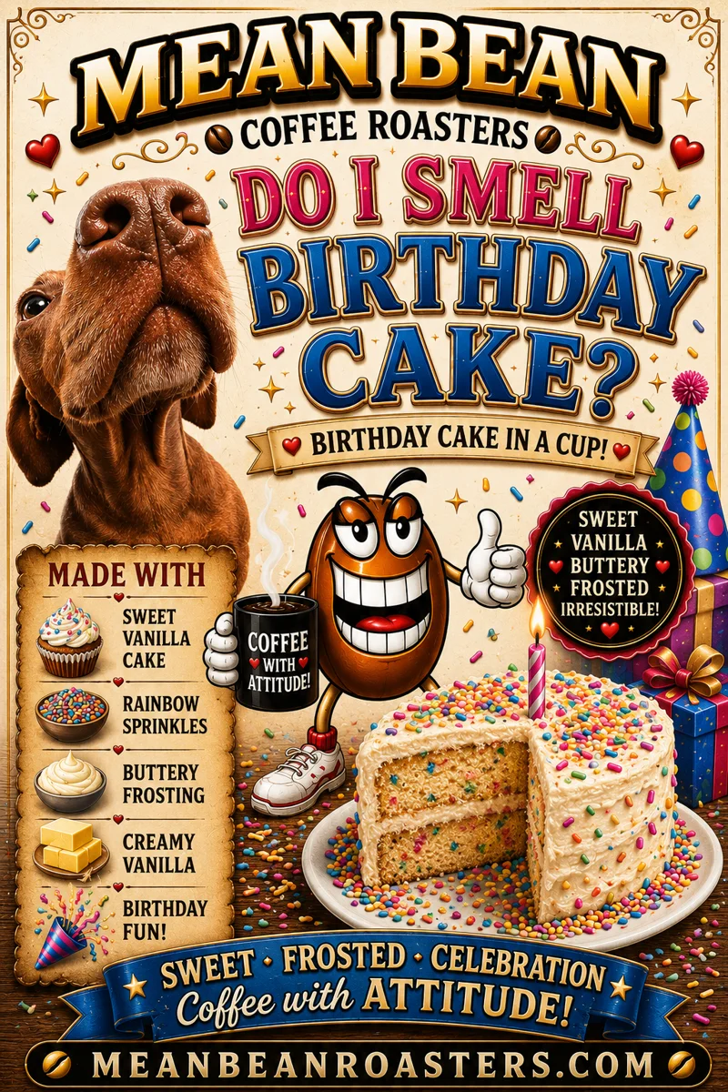 Do I Smell Birthday Cake? - Mean Bean Flavored Coffee from Mean Bean Coffee Roasters