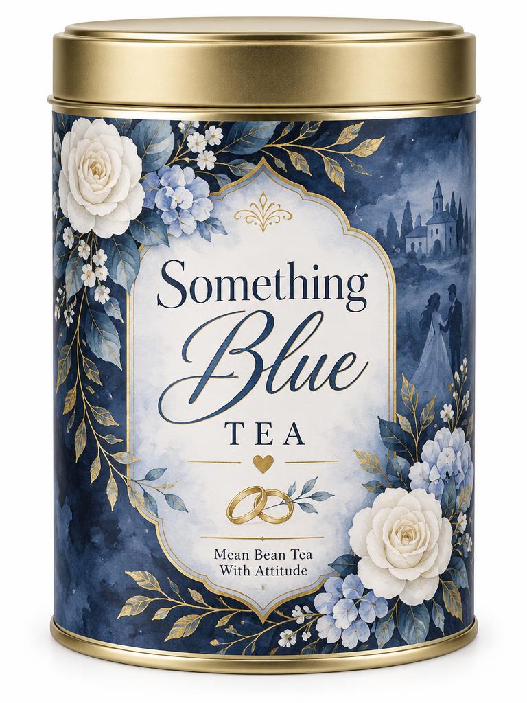 Something Blue Tea custom label